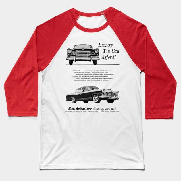 STUDEBAKER CHAMPION - advert Baseball T-Shirt by Throwback Motors